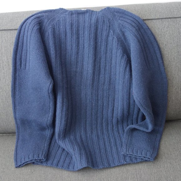 Diesel Metal Assault Course Blue 100% Wool Sweater Size S - Picture 10 of 10